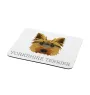Yorkshire Terrier, Terrier Du Yorkshire, York - tapis de souris géométrique avec photo et inscription Art-Dog