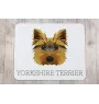 Yorkshire Terrier, Terrier Du Yorkshire, York - tapis de souris géométrique avec photo et inscription Art-Dog