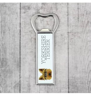 Yorkshire Terrier, Terrier Du Yorkshire, York - ouvre-bouteille avec une image et une inscription pour la bière Art-Dog