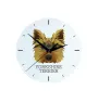 Yorkshire Terrier - geometrische Wanduhr mit Bild und Aufschrift der Marke Art-Dog
