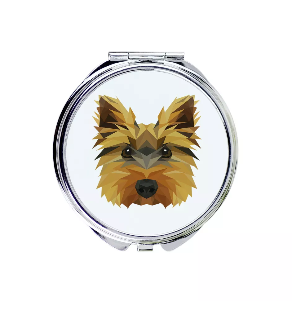 Yorkshire Terrier, Terrier Du Yorkshire, York - miroir avec une image et un motif géométrique de la marque Art-Dog