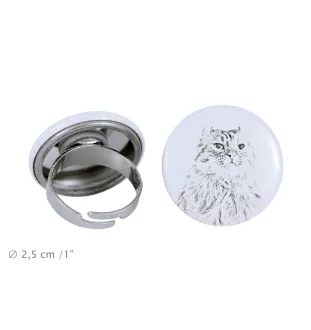 American Curl Cat - unique ring, handmade, women's jewelry by Art-Dog