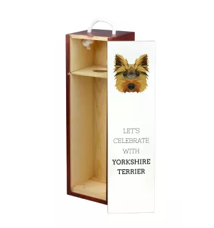 Yorkshire Terrier pudełko na wino geometryczne Art-Dog