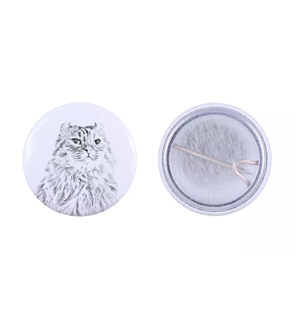 Chat à boucles américaines - un accessoire de sac à dos, un badge personnalisé, l'accessoire parfait pour les amoureux des animaux de la marque Art-Dog