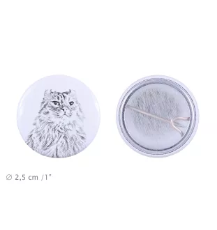 Chat à boucles américaines - un accessoire de sac à dos, un badge personnalisé, l'accessoire parfait pour les amoureux des animaux de la marque Art-Dog