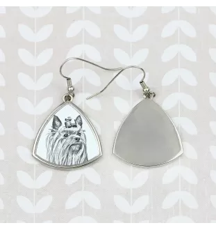 Yorkshire Terrier - Hund Ohrringe, hängende Ohrringe mit Bild, personalisierter Schmuck mit dem Aufdruck der Marke Art-Dog