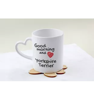 Yorkshire Terrier - Tasse mit Hund, entzückende Tasse mit herzförmigem Henkel, universelles Geschenk der Marke Art-Dog