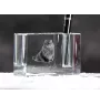 Amerykański curl penholder kryształowy z kotem Art-Dog
