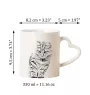 American Bobtail - cat mug, adorable heart-shaped handle mug, universal gift from Art-Dog brand