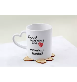 Amerykański Bobtail kubek z kotem good morning serce Art-Dog
