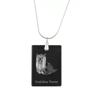 Yorkshire Terrier, Yorkie - Crystal pendant with dog, silver necklace with photo, personalised pendant by Art-Dog brand