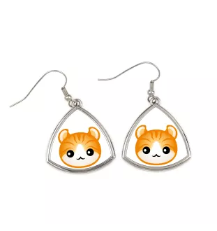 Amerikanisch Lockig - elegante Metall-Ohrringe als Geschenk der Marke Art-Dog