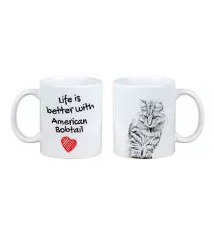 Amerikanisch Bobtail - Tasse mit Katze, Tasse mit Bild, personalisiertes Geschenk der Marke Art-Dog