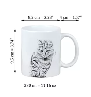 Bobtail américain - tasse avec un chat, une tasse adorable avec une illustration, un cadeau avec votre photo de la marque Art-Dog