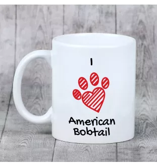 Bobtail américain - tasse avec un chat, une tasse adorable avec une illustration, un cadeau avec votre photo de la marque Art-Dog
