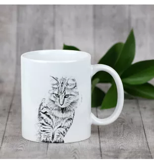 Amerikanisch Bobtail - Tasse mit Katze, fröhliche Tasse für Hundefreunde, personalisiertes Geschenk der Marke Art-Dog