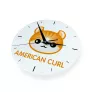 American Curl - horloge MDF avec graphisme et logo de la marque Art-Dog
