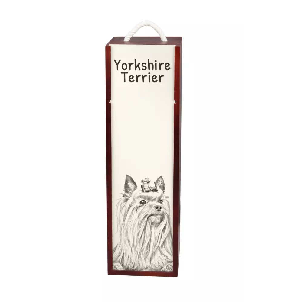Yorkshire Terrier pudełko na wino z psem Art-Dog