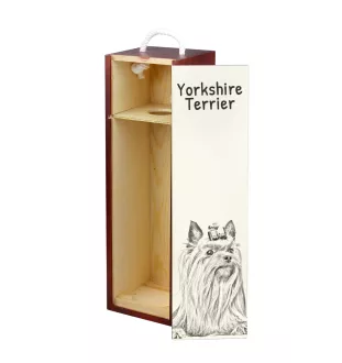 Yorkshire Terrier, Terrier Du Yorkshire, York - boîte à vin avec chien, boîte à alcool avec graphisme, boîte cadeau personnalisée de la marque Art-Dog
