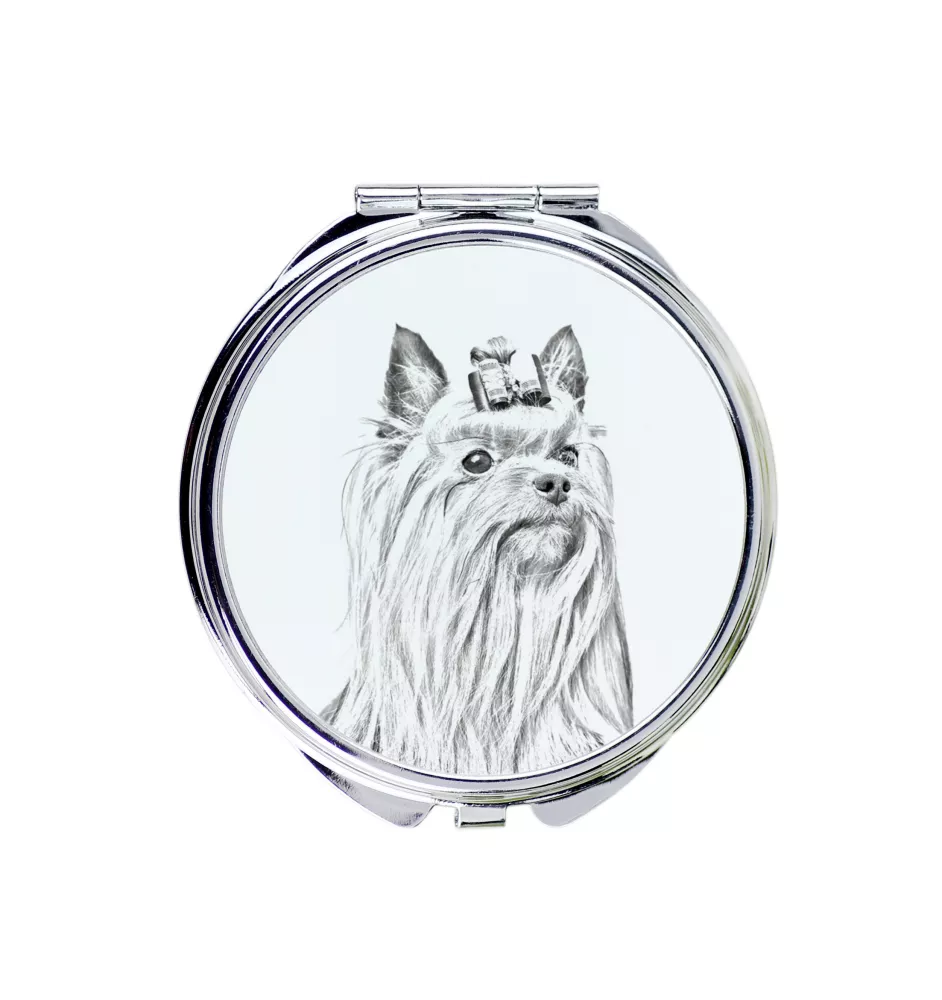 Yorkshire Terrier, Terrier Du Yorkshire, York - miroir de poche avec chien, miroir personnalisé pour sac à main, miroir compact avec impression de la marque Art-Dog