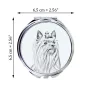 Yorkshire Terrier - Taschenspiegel mit Hund, personalisierter Taschenspiegel, kompakter Spiegel mit Art-Dog-Logo