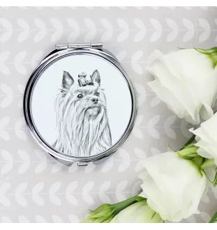 Yorkshire Terrier, Terrier Du Yorkshire, York - miroir de poche avec chien, miroir personnalisé pour sac à main, miroir compact avec impression de la marque Art-Dog