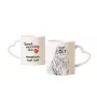 American Curl - tasse avec un chat, une tasse adorable avec une anse en forme de cœur, un cadeau universel de la marque Art-Dog