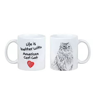 Amerikanisch Lockig - Tasse mit Katze, Tasse mit Bild, personalisiertes Geschenk der Marke Art-Dog