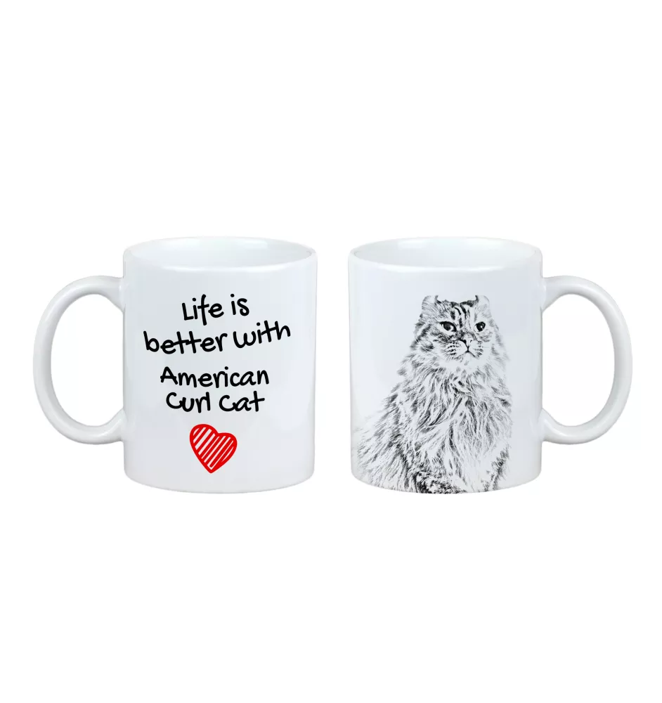 Amerikanisch Lockig - Tasse mit Katze, Tasse mit Bild, personalisiertes Geschenk der Marke Art-Dog