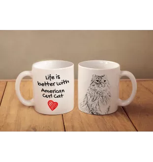 American Curl - cup with a cat, cup with a photo, personalized gift from the Art-Dog brand