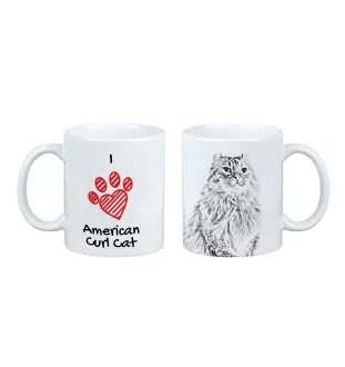 American Curl - tasse avec un chat, une tasse adorable avec une illustration, un cadeau avec votre photo de la marque Art-Dog