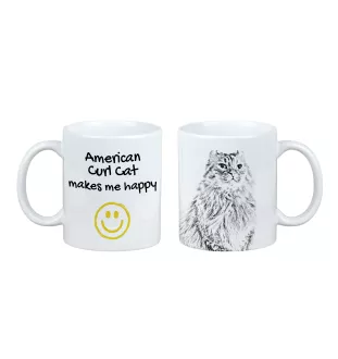 American Curl - tasse avec un chat, une tasse joyeuse pour les amoureux des chiens, un cadeau personnalisé de la marque Art-Dog