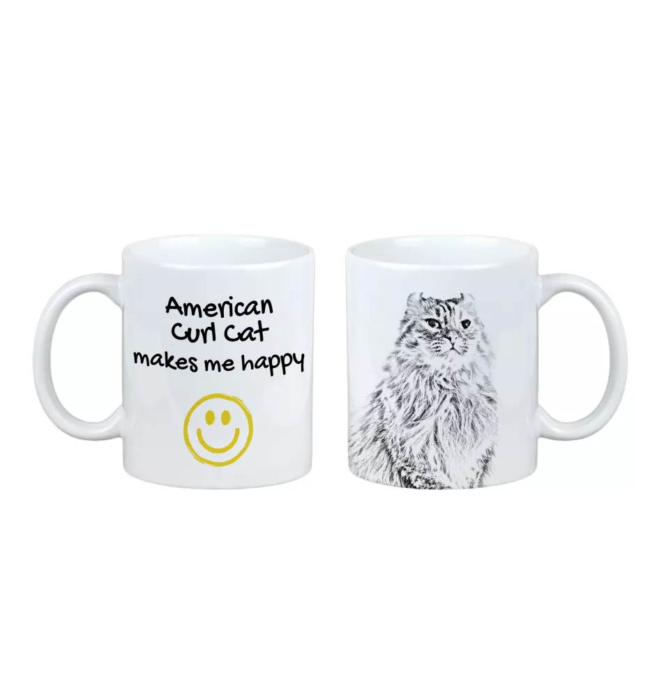 American Curl - tasse avec un chat, une tasse joyeuse pour les amoureux des chiens, un cadeau personnalisé de la marque Art-Dog