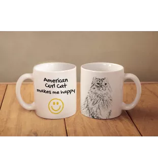 American Curl - cat mug, cheerful mug for a dog lover, personalized gift from the Art-Dog brand