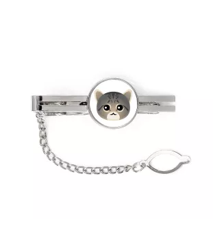 Asian Tabby - elegant metal keychain as a gift from Art-Dog brand