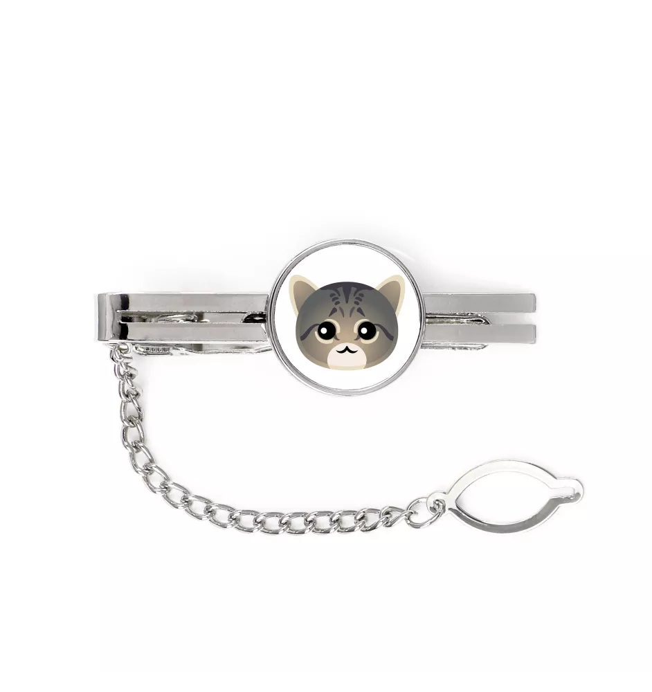 Asian Tabby - elegant metal keychain as a gift from Art-Dog brand