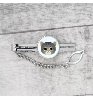 Asian Tabby - elegant metal keychain as a gift from Art-Dog brand
