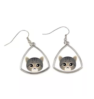 Tabby asiatique - élégantes boucles d'oreilles en métal en cadeau de la marque Art-Dog