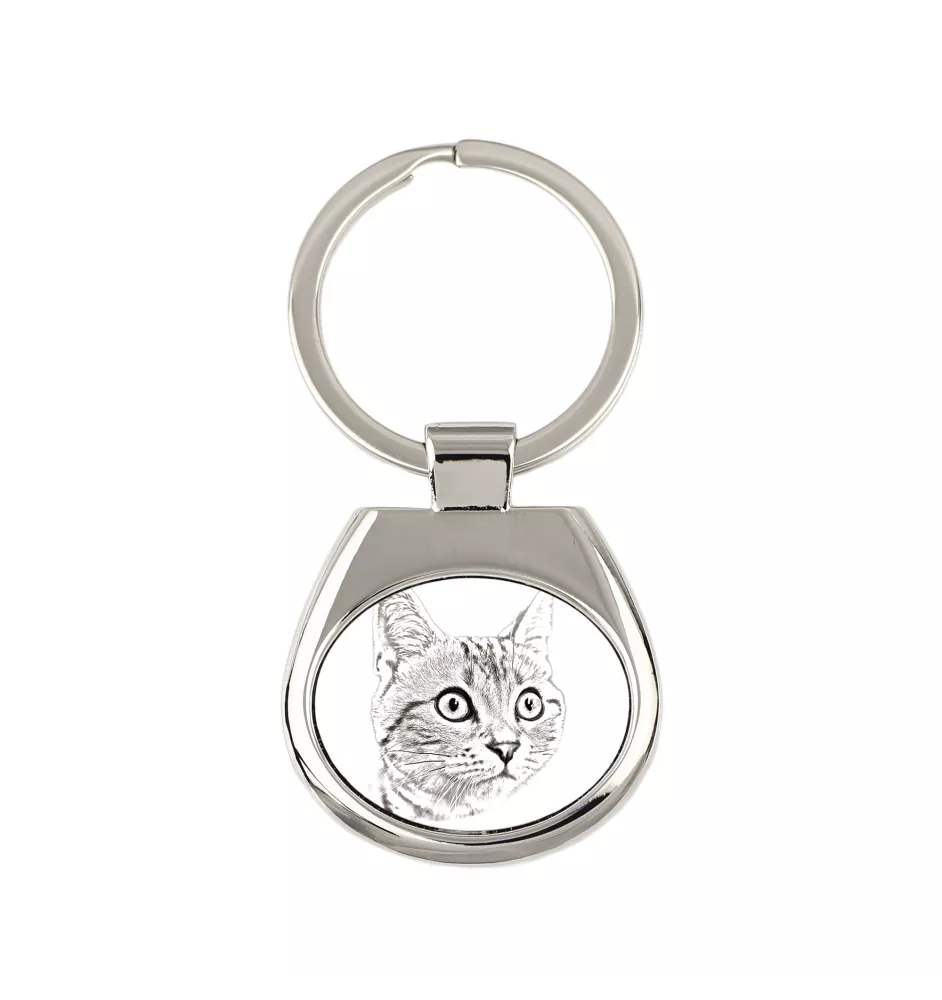 American Shorthair - keychain with a cat, keychain with a print, personalized pendant from the Art-Dog brand