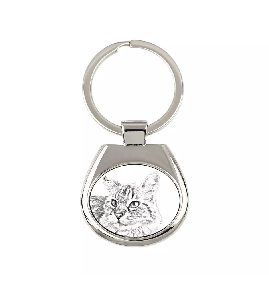 Balinese left - keychain with a cat, keychain with a print, personalized pendant from the Art-Dog brand