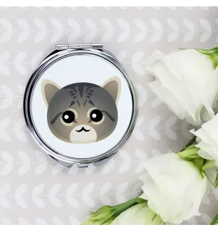 Asian Tabby - pocket mirror for a purse by Art-Dog