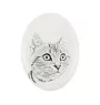 American Shorthair - commemorative plaque with a cat photo, tombstone with a print, personalized oval plaque from the Art-Dog brand