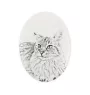 Balinese left - commemorative plaque with a cat photo, tombstone with a print, personalized oval plaque from the Art-Dog brand