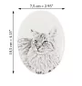 Balinese left - commemorative plaque with a cat photo, tombstone with a print, personalized oval plaque from the Art-Dog brand