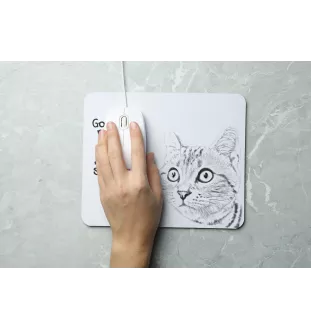 American Shorthair - mouse pad with print, personalized cat pad, unique gadget for an office worker from the Art-Dog brand
