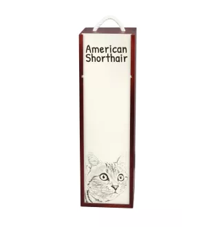Amerikanisch Kurzhaar - Weinbox mit Katze, Alkoholbox mit Grafik, personalisierte Geschenkbox der Marke Art-Dog