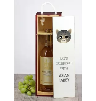 Azjatycki tabby pudło na wino z kotem Art-Dog