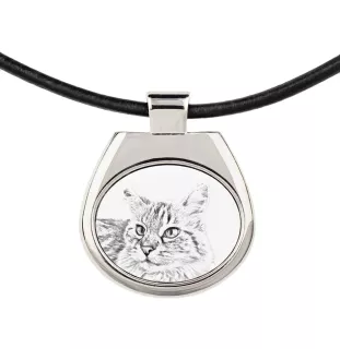 Balinais gauche - collier avec un chat, pendentif personnalisé avec une photo, collier unique pour hommes et femmes de la marque Art-Dog