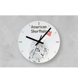 Amerykański krótkowłosy zegar ze zdjęciem z konia Art-Dog