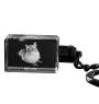 Balinese - Crystal pendant with cat photo, illuminated pendant, unique gift by Art-Dog brand